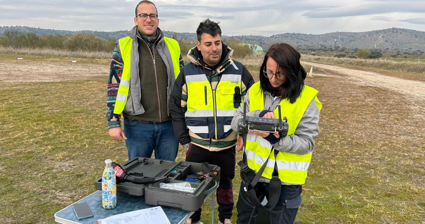 AGRICULTURA DE PRECISIÓN. equipo volando
